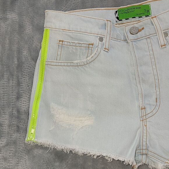 Sandrine Rose SR x Free People The Virgin Label Shorts Zipper Sides Size 24 New - Picture 5 of 13